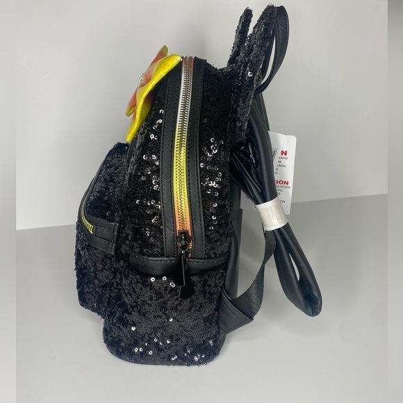 New Disney LoungeFly Limited Edition Candy Corn Halloween Sequins Mini Backpack main image 5